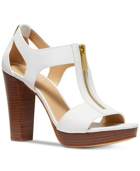 michael michael kors womens berkley leather cut-out dress sandals|Michael Kors mackenzie platform sandals.